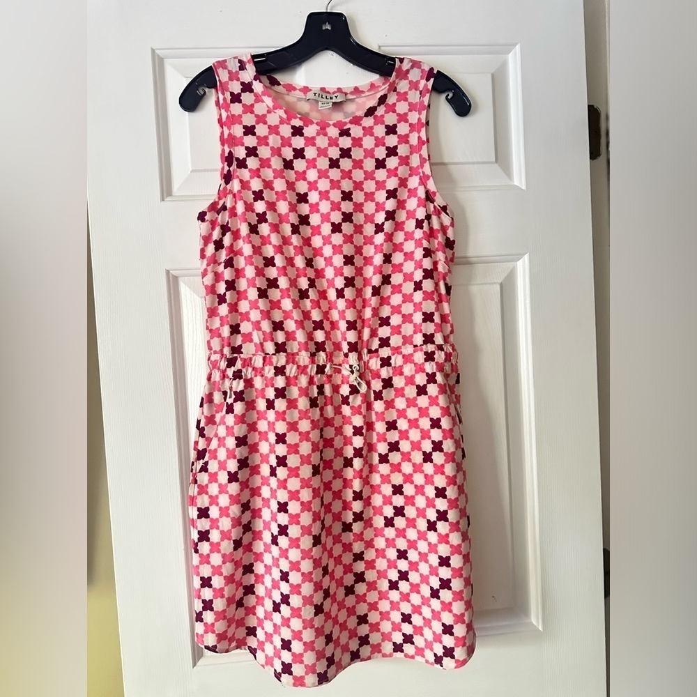 Tilley Tech Slk Tank Dress in Pink Tile. Lightweight. Outdoor. Size XS. - Picture 2 of 7